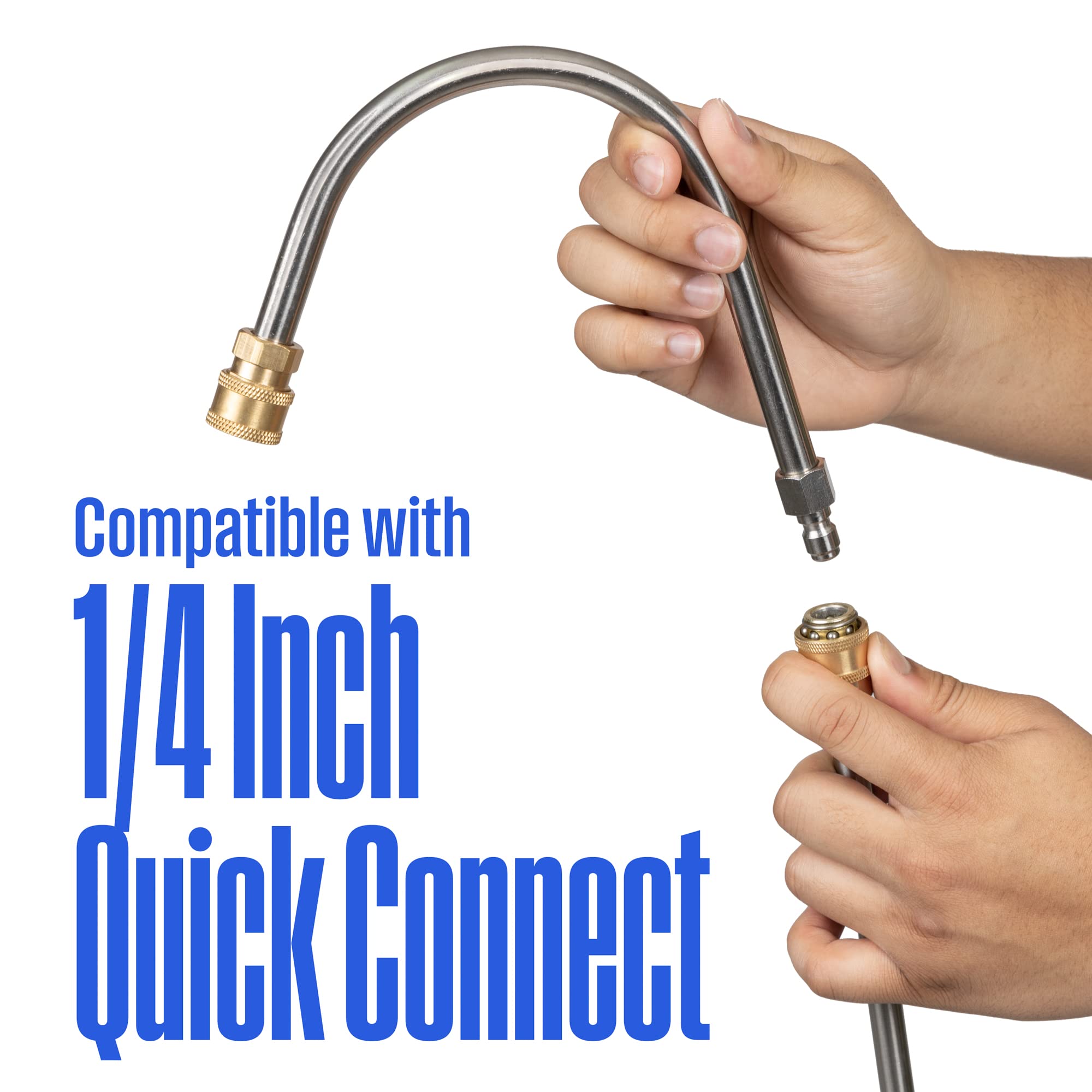 Westinghouse 13” Pressure Washer Gutter Cleaner Wand - 3600 Max PSI, 1/4” Connector - for Gas and Electric Pressure Washers - Image 3