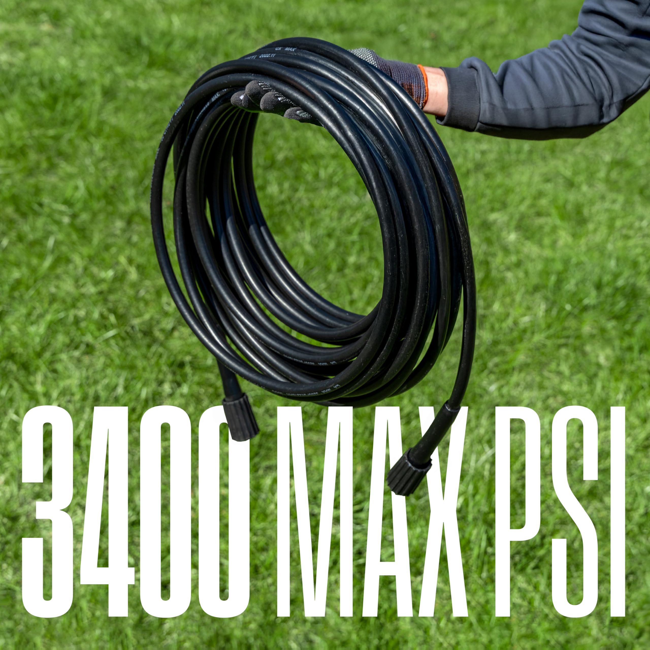 Westinghouse 50 ft PVC Pressure Washer Hose - 3400 Max PSI - For Gas and Electric Pressure Washers - Image 4