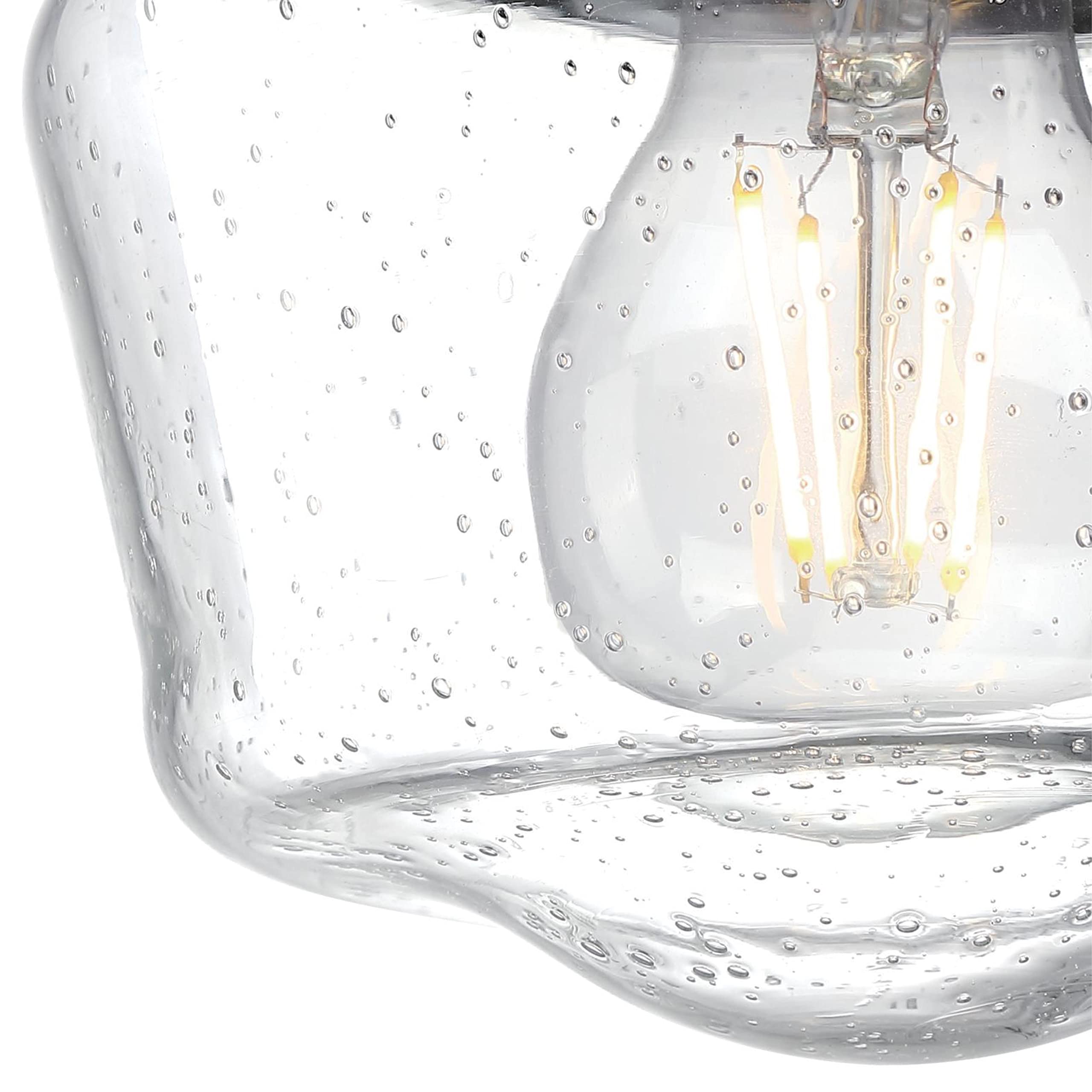 Westinghouse 6121200 Eddystone Traditional One Light Outdoor Wall Fixture with Dusk to Dawn Sensor, Matte Black Finish, Clear Seeded Glass - Image 6