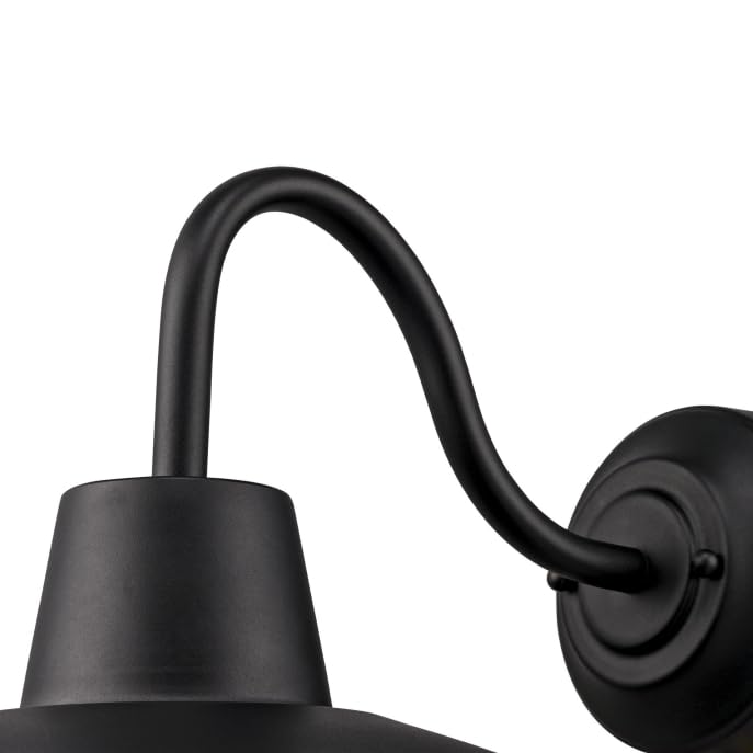 Westinghouse 6131300 Academy Vintage-Style One Light Dimmable LED Outdoor Wall Fixture, Dark Sky Friendly, Textured Black Finish, Removable Nickel Luster Cage - Image 3