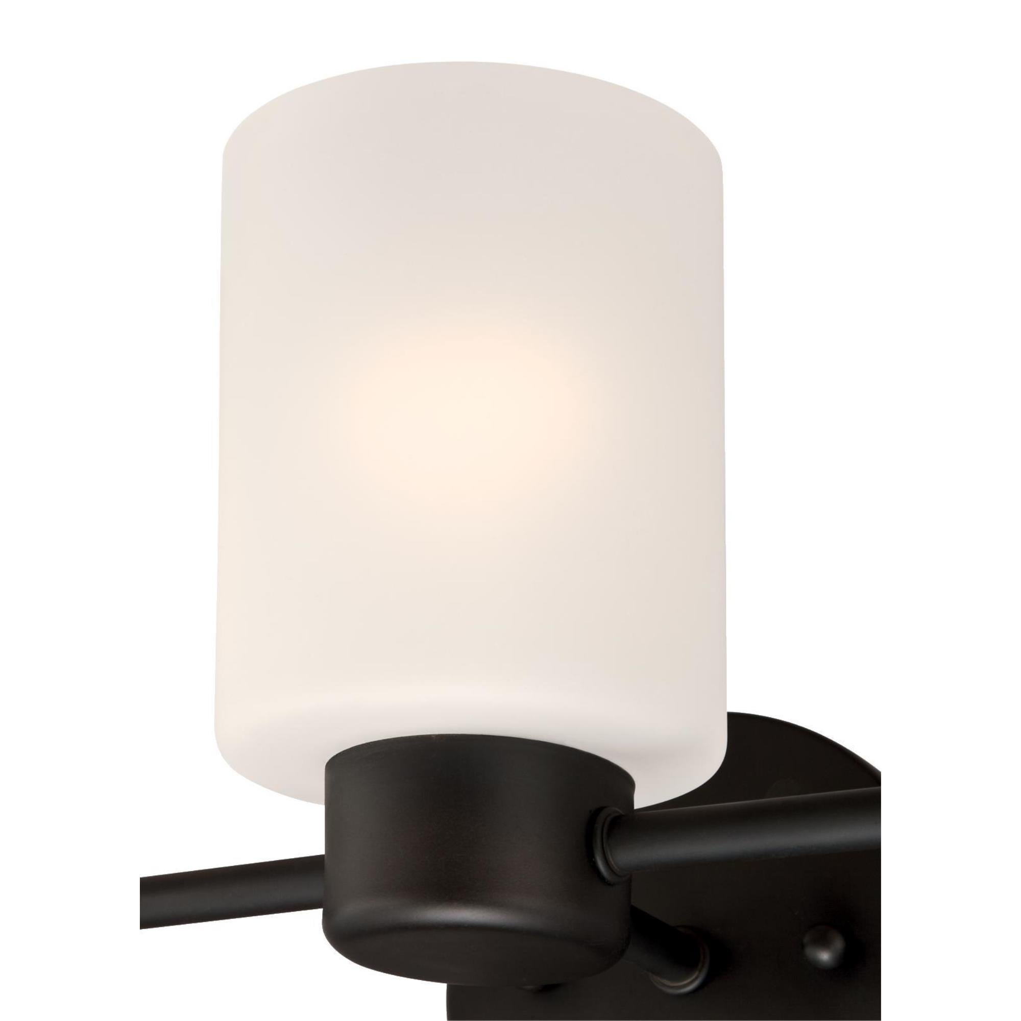 Westinghouse 6354100 Sylvestre Three-Light Indoor Wall Fixture, Oil Rubbed Bronze Finish with Frosted Glass - Image 4