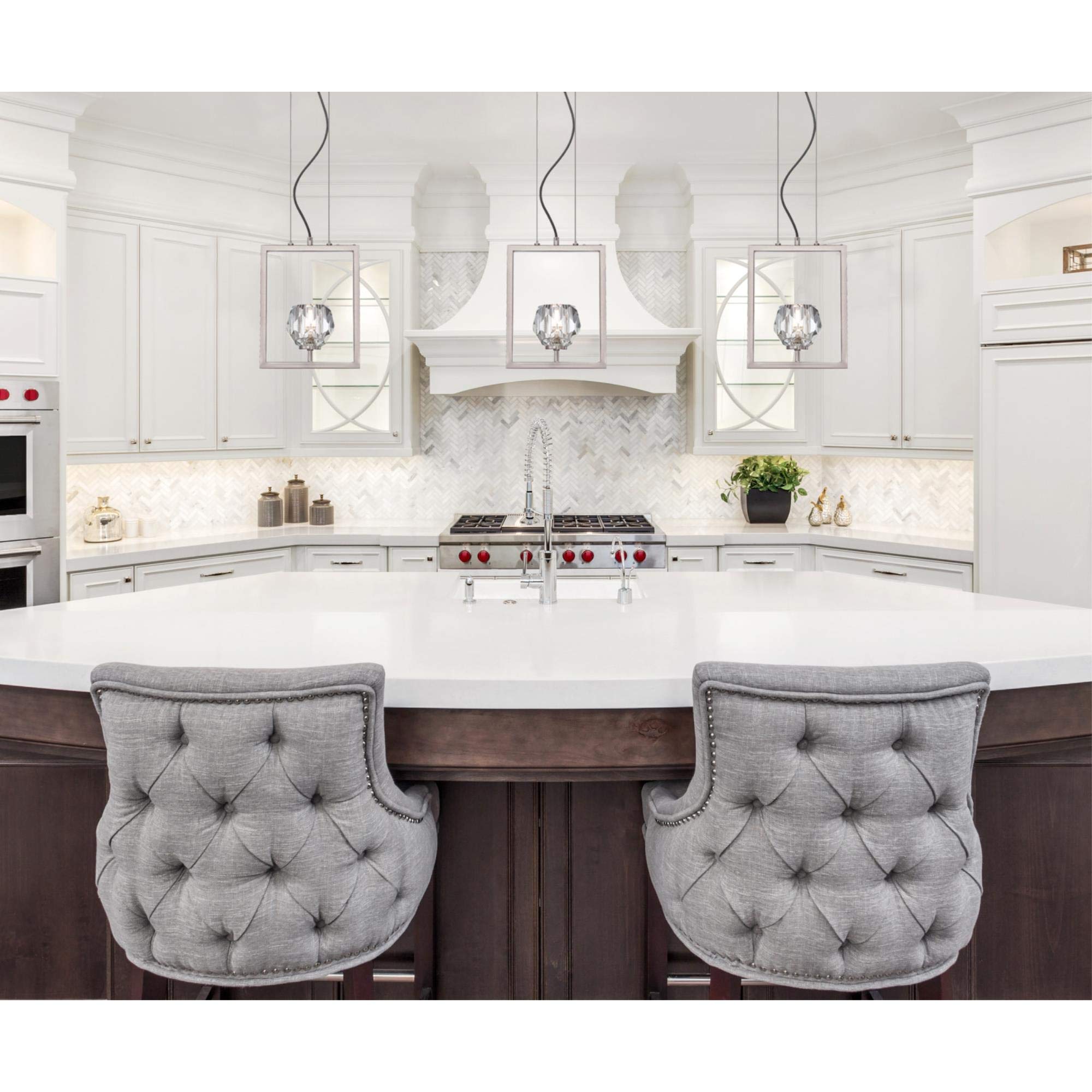 Westinghouse 6367600, Brushed Nickel Finish with Crystal Glass Zoa One-Light LED Indoor Pendant, one Size - Image 6