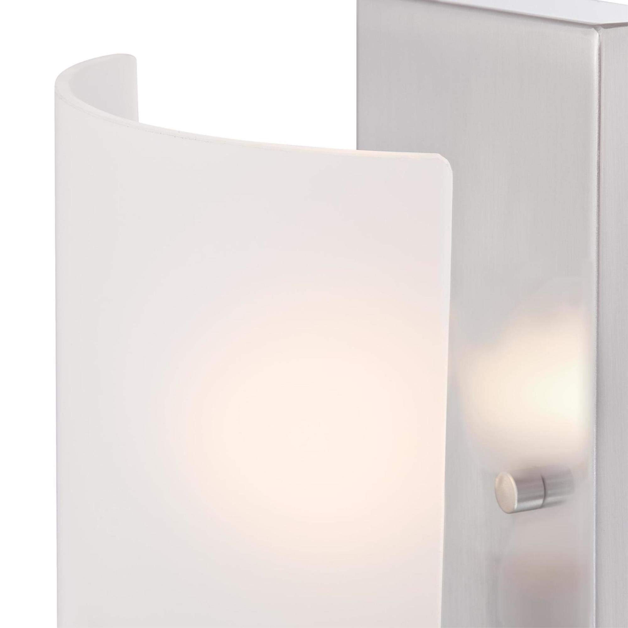 Westinghouse 6369500 Enzo James One Indoor Fixture, Finish Wall Sconce, 1-Light, Brushed Nickel Frosted Glass - Image 3