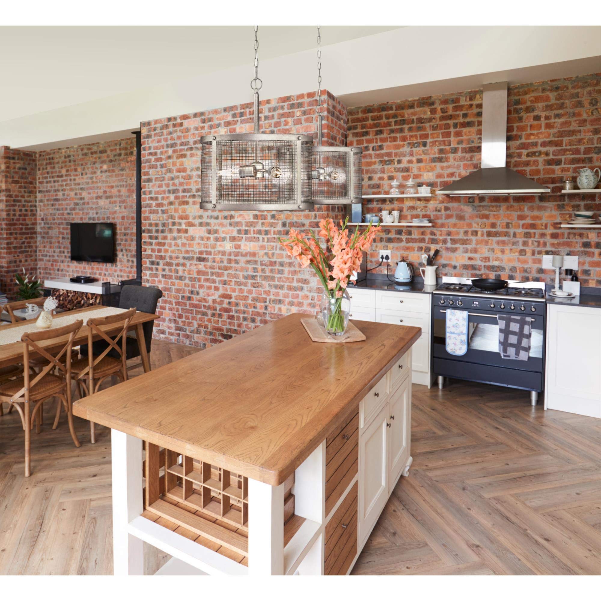 Westinghouse 6371200 Emmett Three-Light Indoor Pendant Light, Galvanized Steel Finish - Image 6