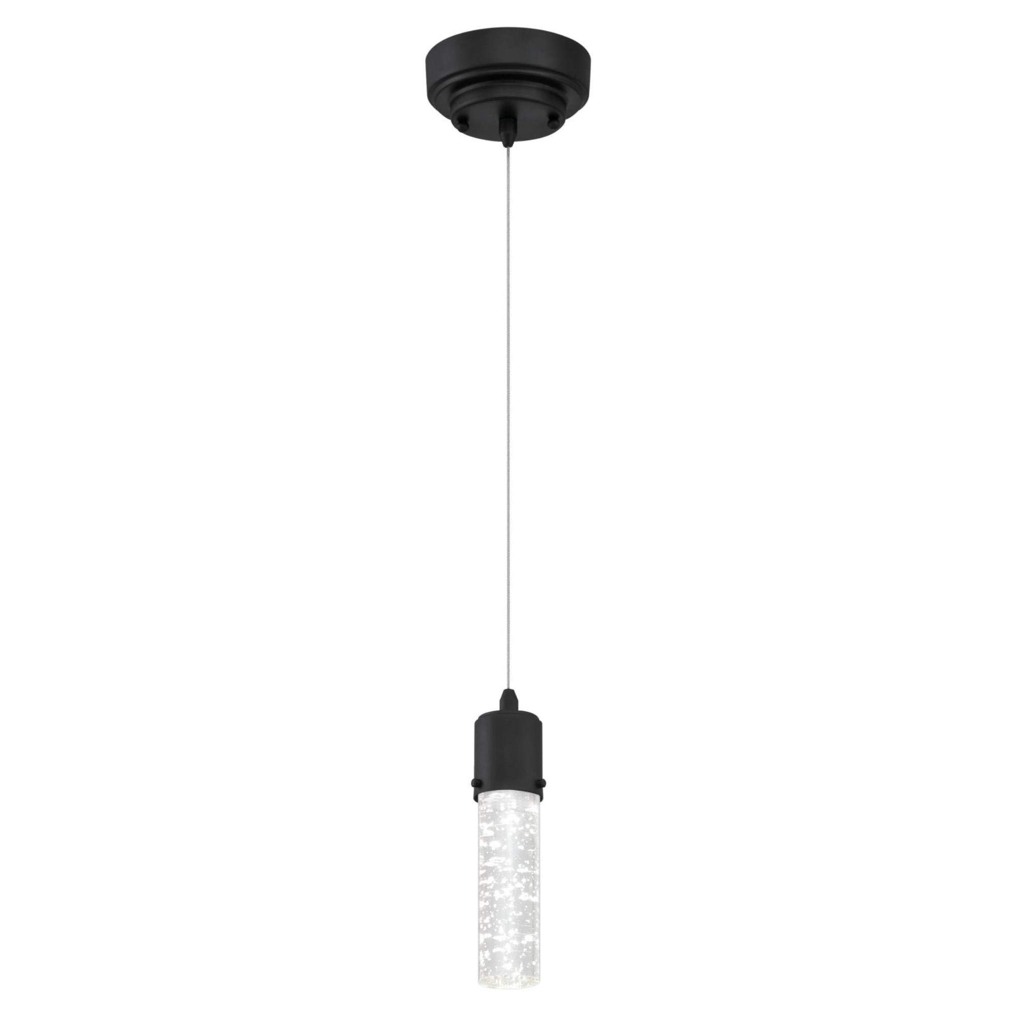 Westinghouse 6372300, Matte Black Finish with Bubble Glass Cava One-Light LED Indoor Mini Pendant, one size - Image 4