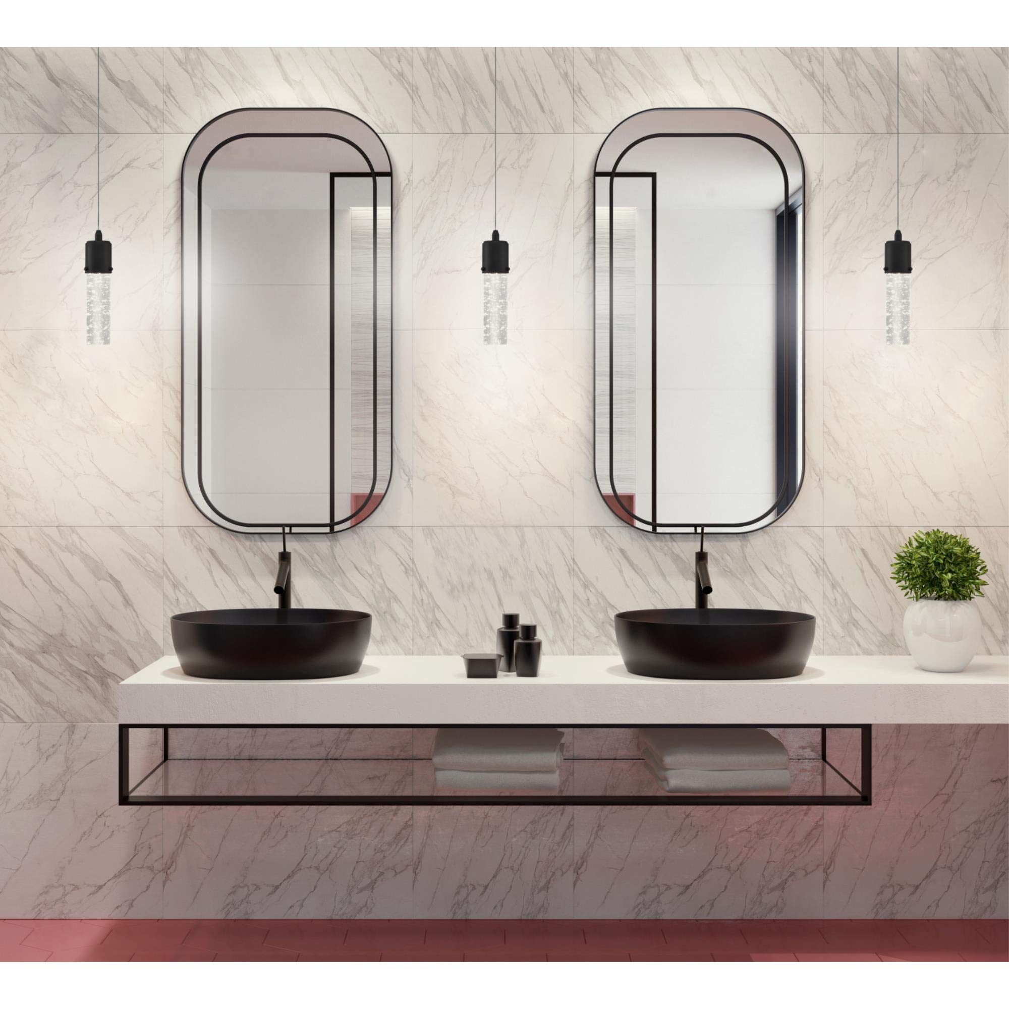 Westinghouse 6372300, Matte Black Finish with Bubble Glass Cava One-Light LED Indoor Mini Pendant, one size - Image 6