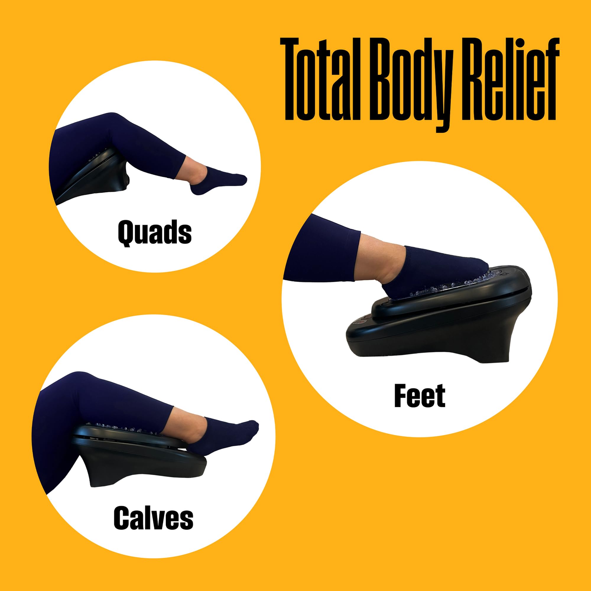 Westinghouse Ergonomic Heated Foot Massager for Circulation & Pain Relief with Reflexology Pressure Points, 4 Massage Modes, 8 Heat Settings, 15 Speed Adjustment Levels, & Wireless Remote Control - Image 5