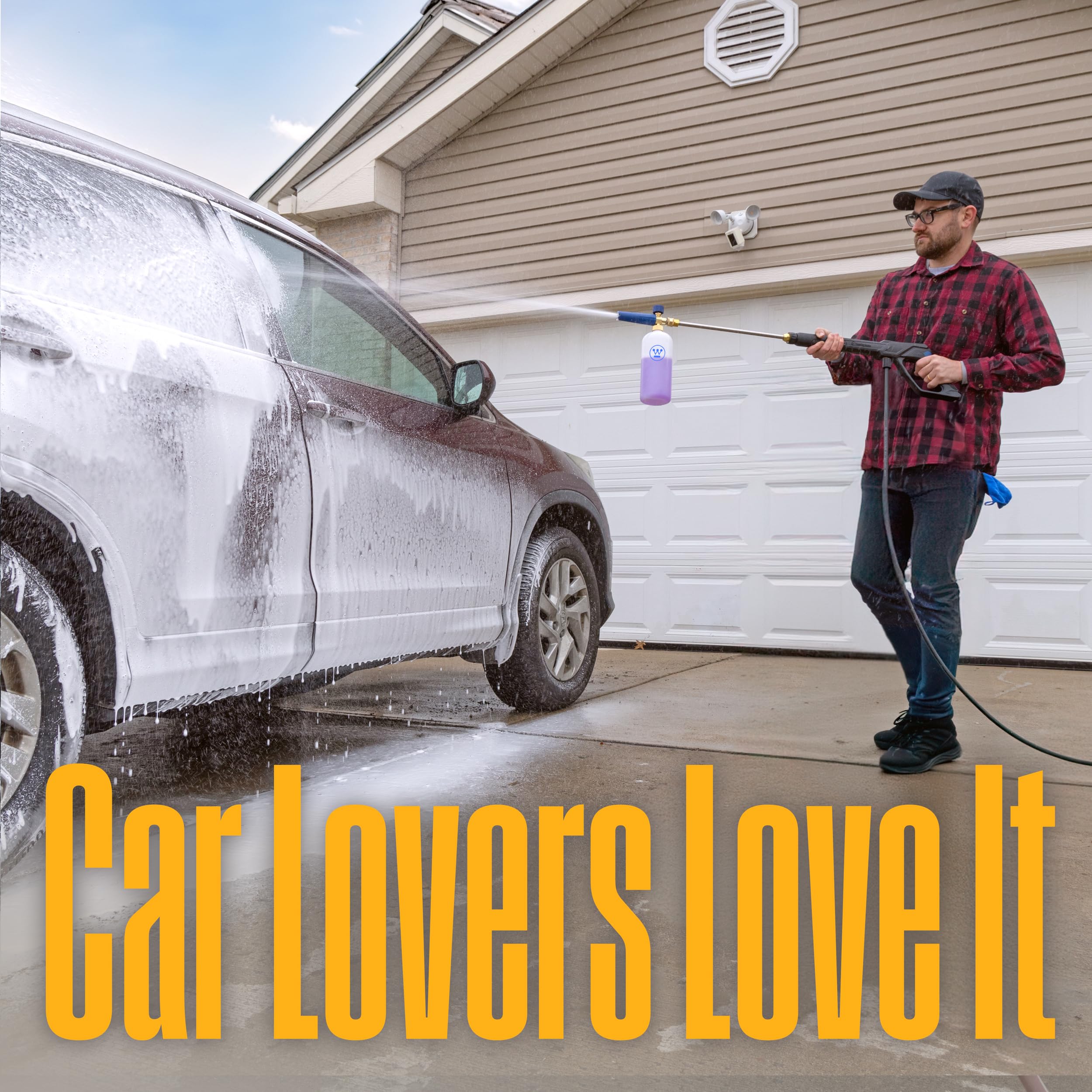 Westinghouse Auto Pressure Washer Accessory Kit; Auto Foam Soap Cannon with Quick Connect, Microfiber Wash Mitt, Auto Detailing Towel; Fits Most Gas and Electric Pressure Washers - Image 5