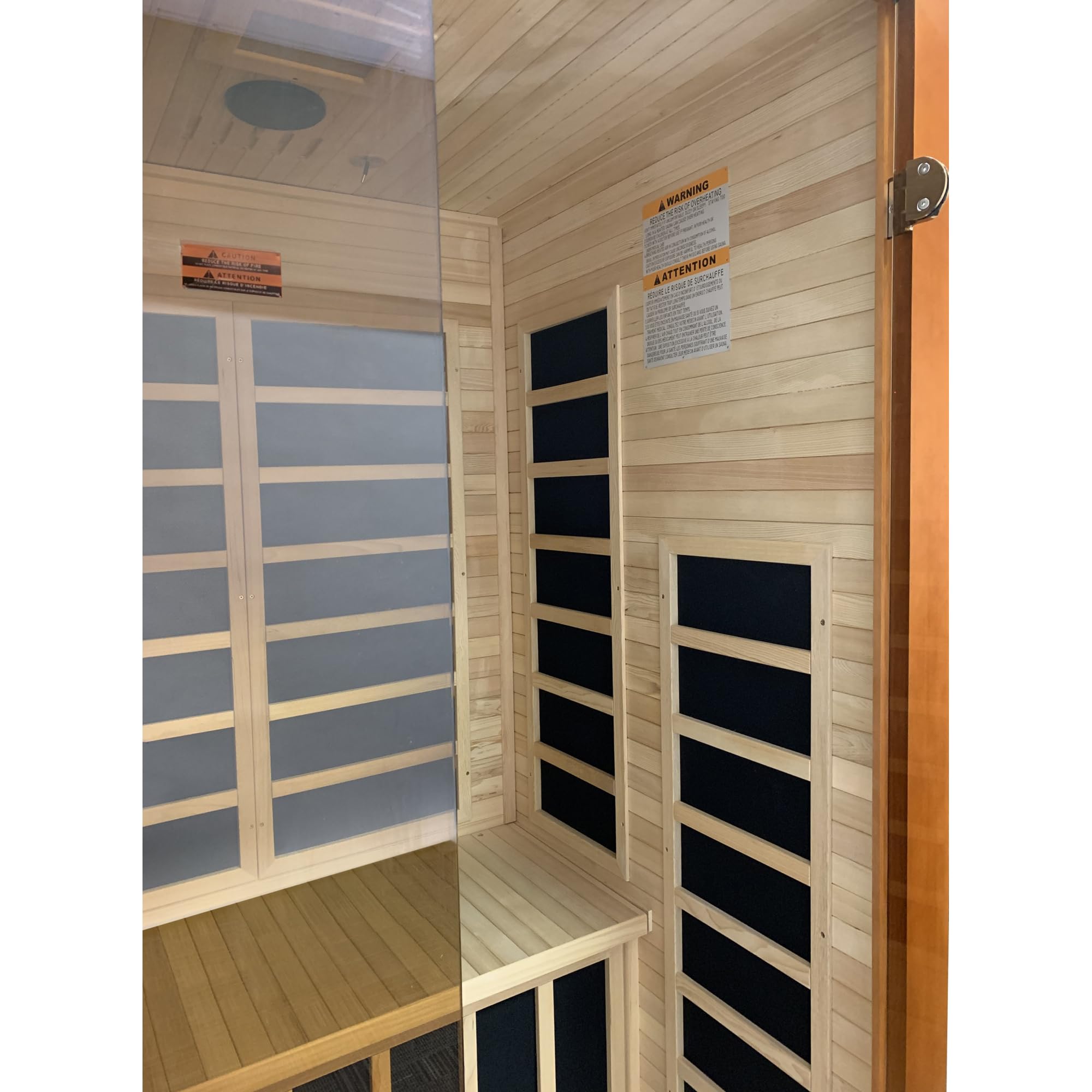 Westinghouse Infrared Sauna for 2 - 1700W, Hemlock Wood, LED Control Panel, Bluetooth, Model# WES43-1700 - Image 4
