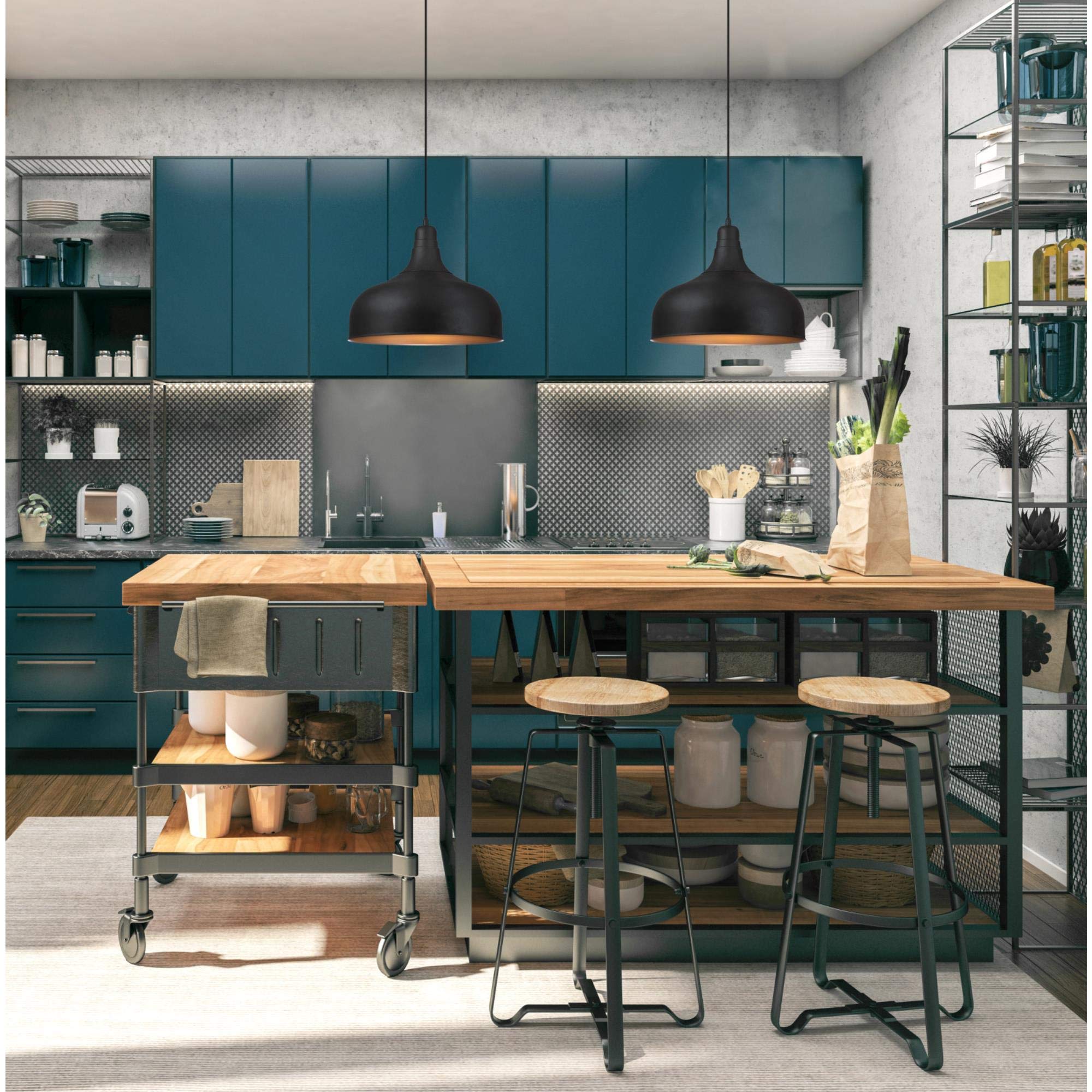 Westinghouse Lighting 6371700, Textured Iron Finish Morton One-Light Indoor Pendant, Black, one Size - Image 6