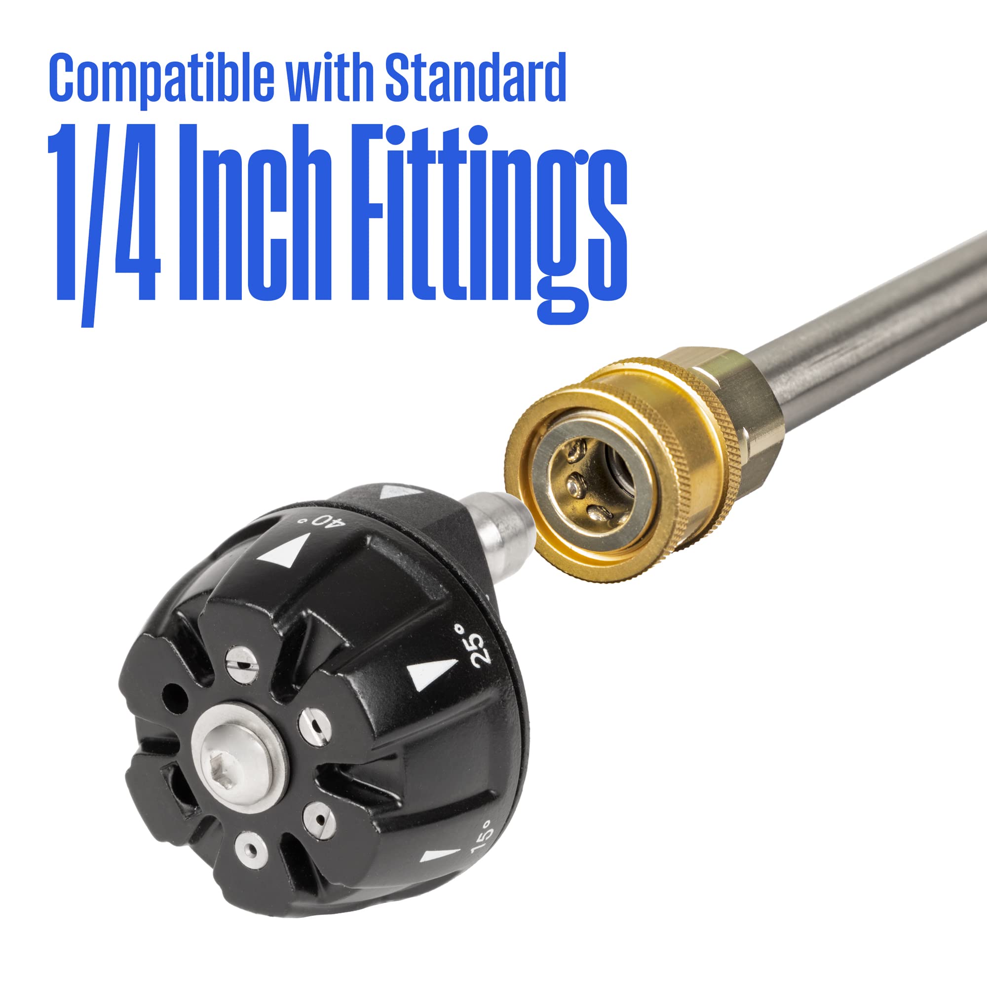 Westinghouse Pressure Washer 6-in-1 Nozzle Attachment - 3600 Max PSI, 1/4” Connector - for Gas and Electric Pressure Washers - Image 3