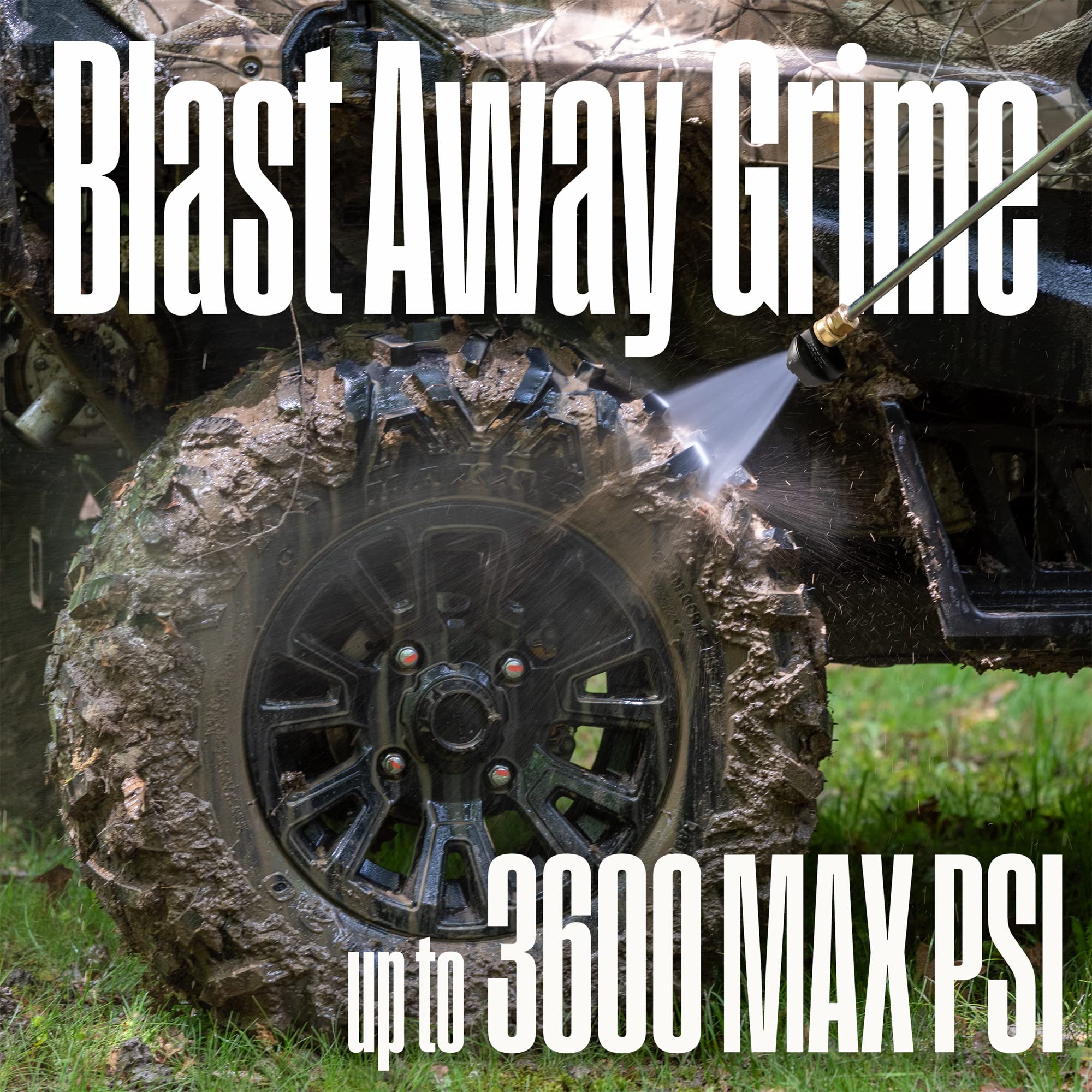 Westinghouse Pressure Washer 6-in-1 Nozzle Attachment - 3600 Max PSI, 1/4” Connector - for Gas and Electric Pressure Washers - Image 4