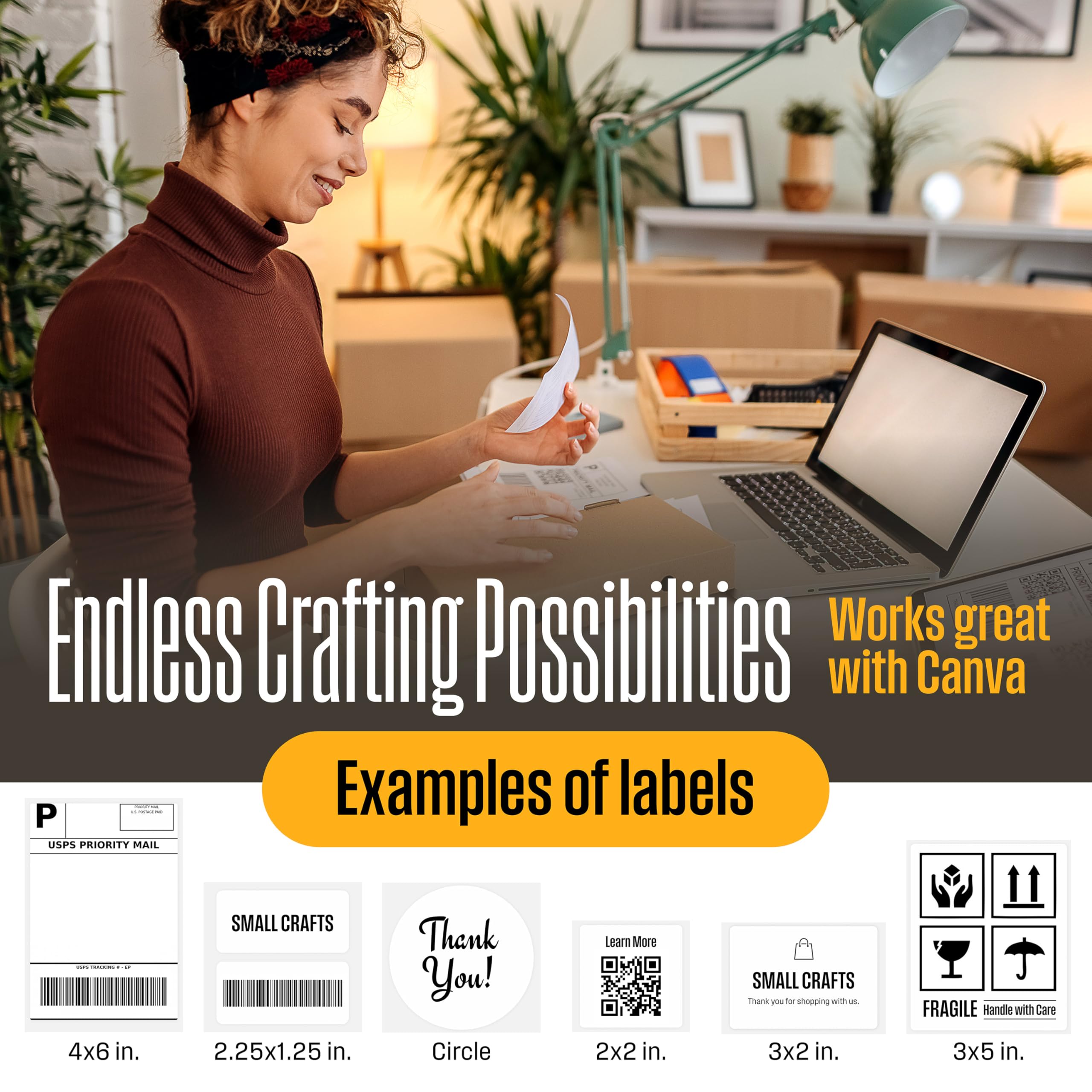 Westinghouse USB Shipping Label Printer for Mac & Windows, Compatible with USPS, UPS, FedEx, Ebay, Amazon, & More, Commercial Grade Thermal Label Printer for Shipping Packages, Includes Sample Labels - Image 4