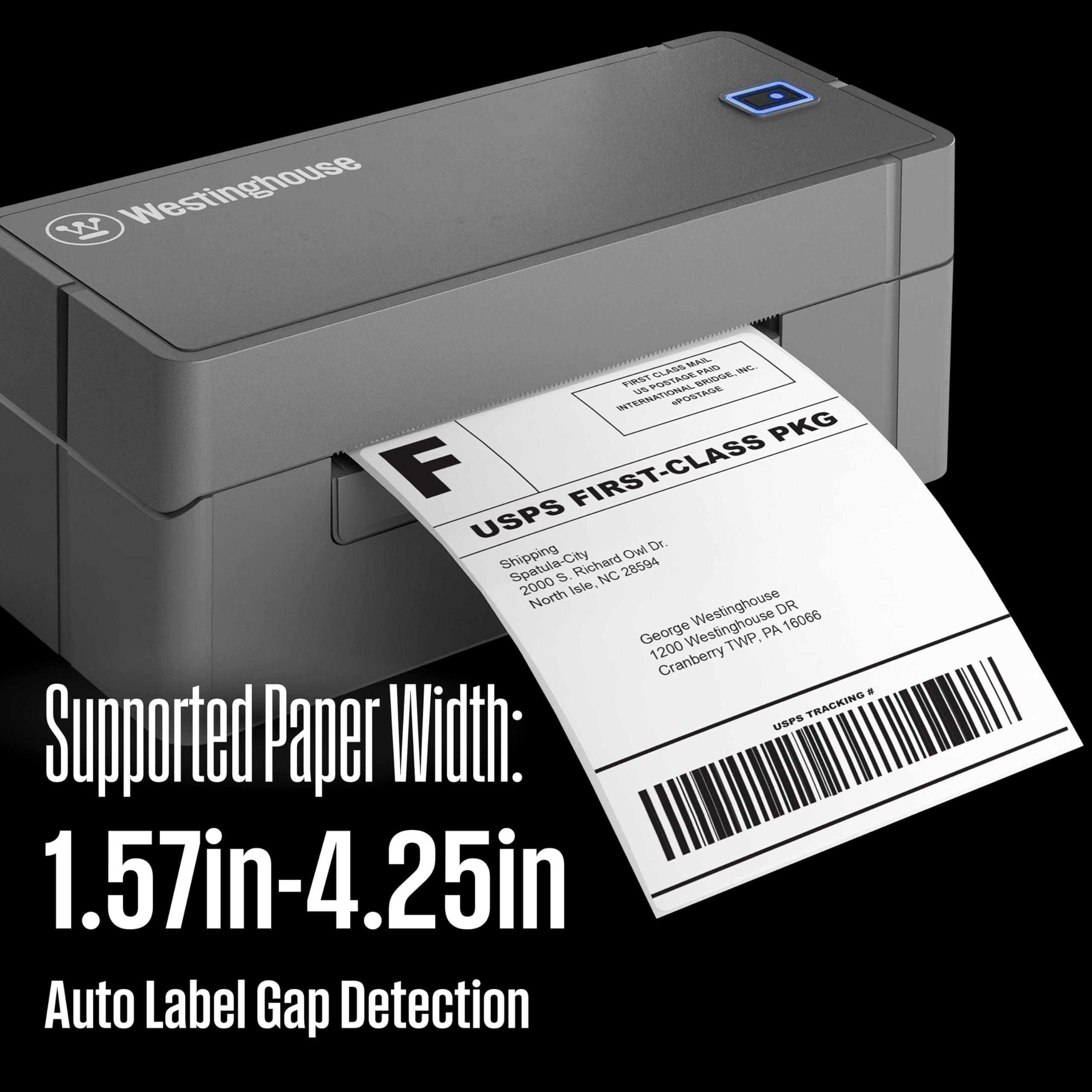 Westinghouse USB Shipping Label Printer for Mac & Windows, Compatible with USPS, UPS, FedEx, Ebay, Amazon, & More, Commercial Grade Thermal Label Printer for Shipping Packages, Includes Sample Labels - Image 7