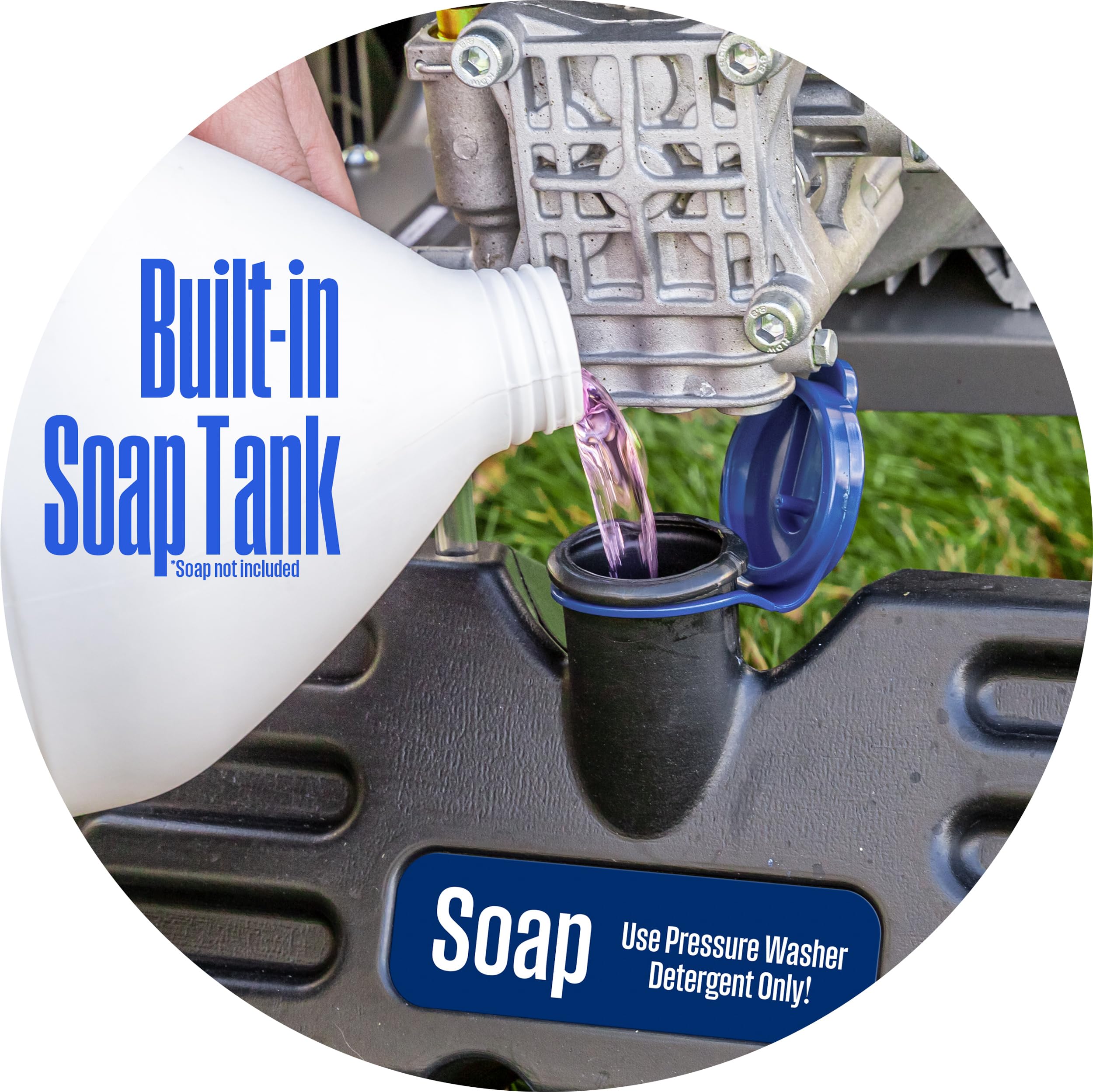 Westinghouse WPX2300e Electric Pressure Washer, 2300 Max PSI and 1.76 Max GPM, Induction Motor, Onboard Soap Tank, Spray Gun and Wand, 5 Nozzle Set, for Cars/Fences/Driveways/Homes/Patios/Furniture - Image 8