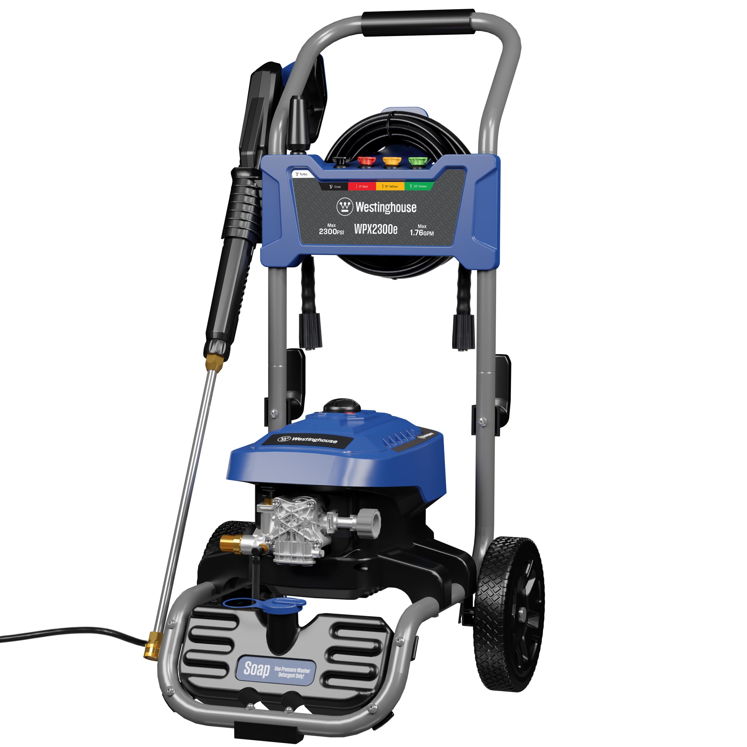 Westinghouse WPX2300e Electric Pressure Washer, 2300 Max PSI and 1.76 Max GPM, Induction Motor, Onboard Soap Tank, Spray Gun and Wand, 5 Nozzle Set, for Cars/Fences/Driveways/Homes/Patios/Furniture - Image 9
