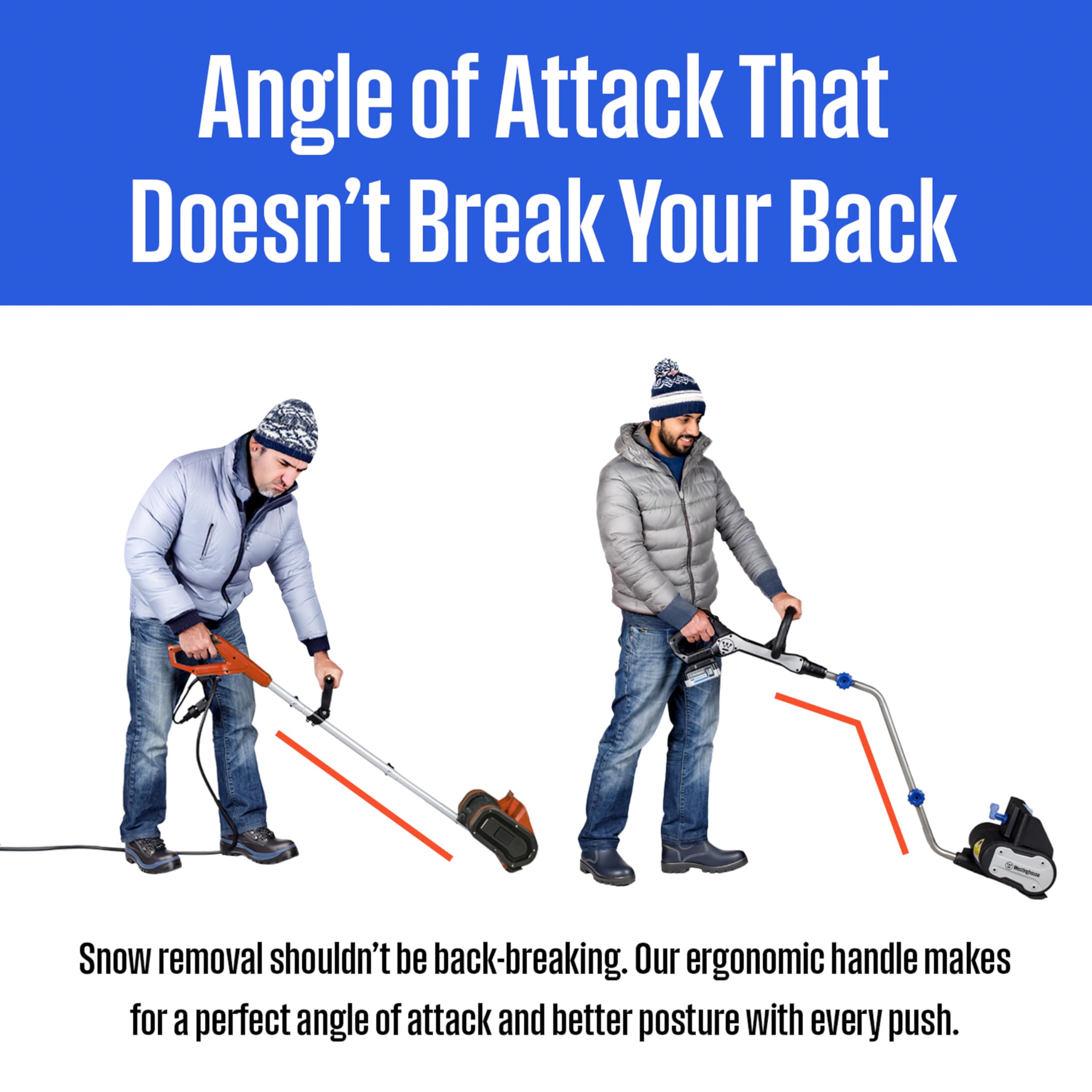 Westinghouse WSnow11S 20V Cordless Electric Snow Shovel, 11-Inches Wide with 4Ah Battery and Fast Charger, 20 ft. Throwing Distance, Plows 300 lbs/min for Driveway/Steps/Sidewalk/Porch - Image 3