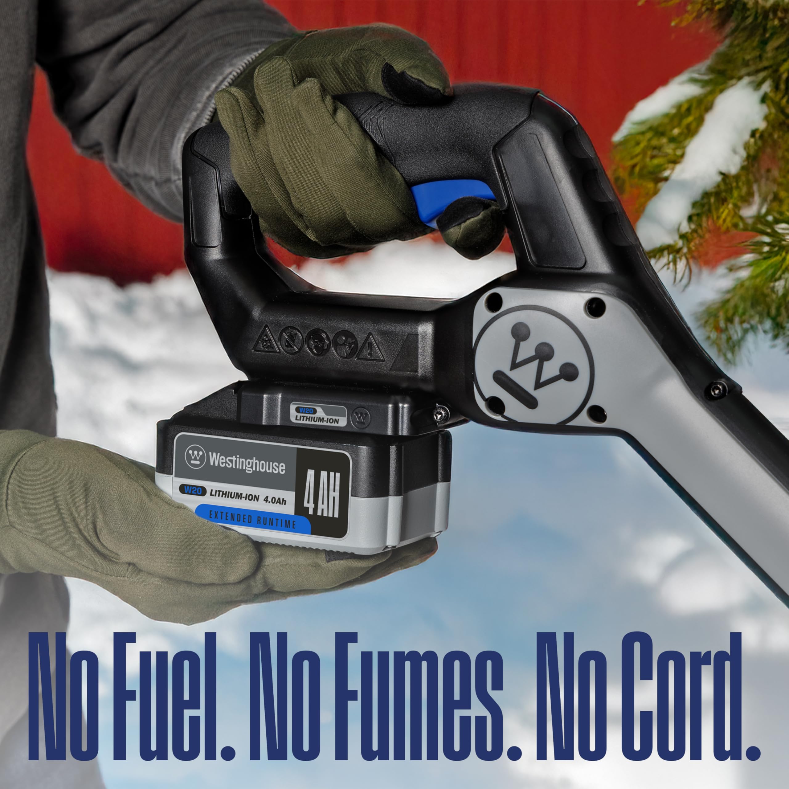 Westinghouse WSnow11S 20V Cordless Electric Snow Shovel, 11-Inches Wide with 4Ah Battery and Fast Charger, 20 ft. Throwing Distance, Plows 300 lbs/min for Driveway/Steps/Sidewalk/Porch - Image 7