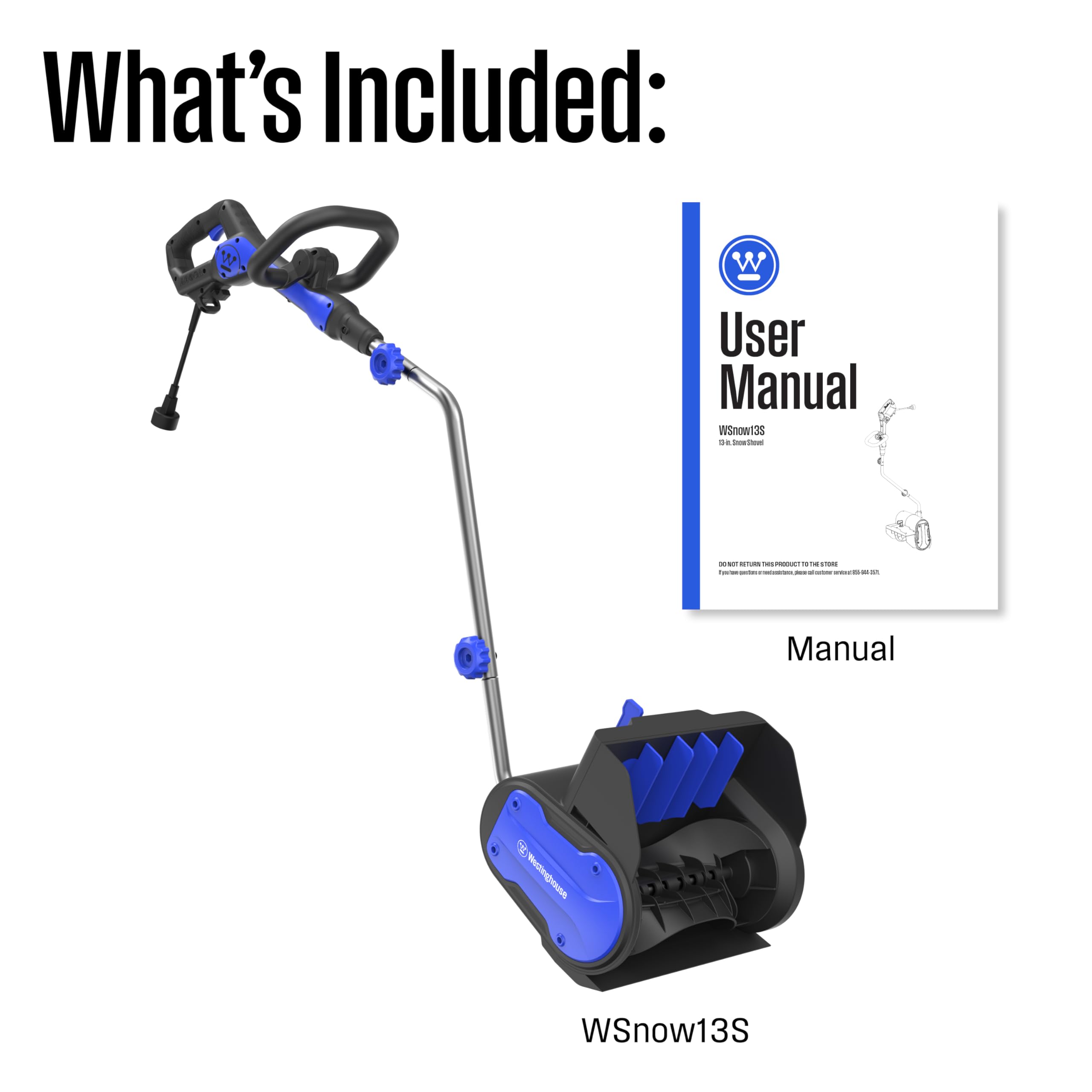 Westinghouse WSnow11S AC Corded Electric Snow Shovel, 11-inches Wide with 20 ft. Throwing Distance, Plows 300 lbs/min for Driveway/Steps/Sidewalk/Porch - Image 5