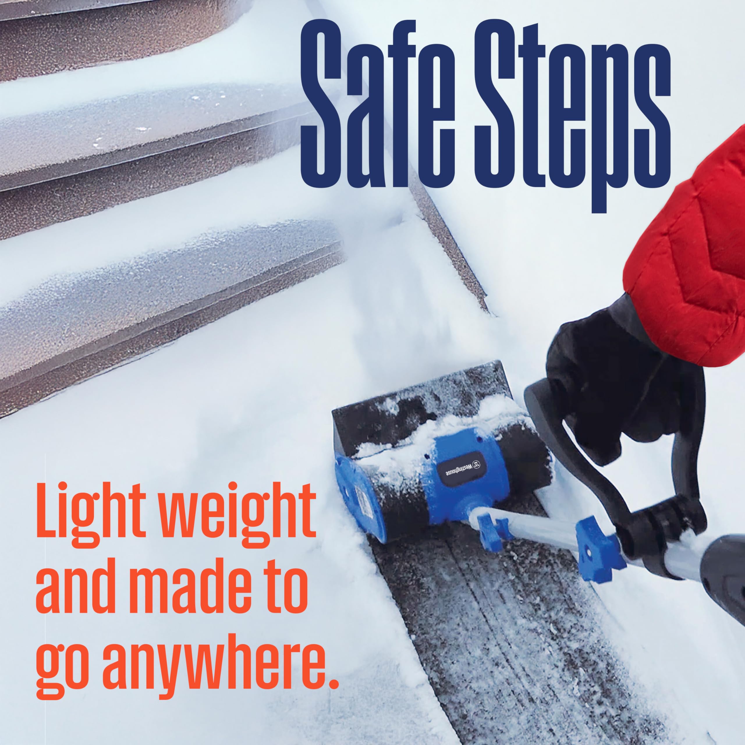 Westinghouse WSnow11S Corded Snow Shovel, 11-inches Wide, Electric Snow Shovel with 20ft Throwing Distance, Plows 300lbs/min for Driveway/Steps/Sidewalk/Porch - Image 4